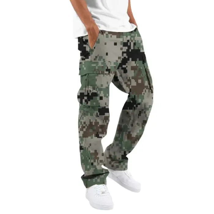 Fashion Camouflage Overalls Men's Printing Fashion Outdoor Overalls Straight Rope Overalls Men's ClothingMen's Pants Casual - Image 5