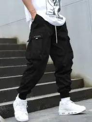 Multi-pocket Cargo Pants Men's Casual Hip-Hop Drawstring Trousers Outdoor Streetwear Sports Pant - Image 6