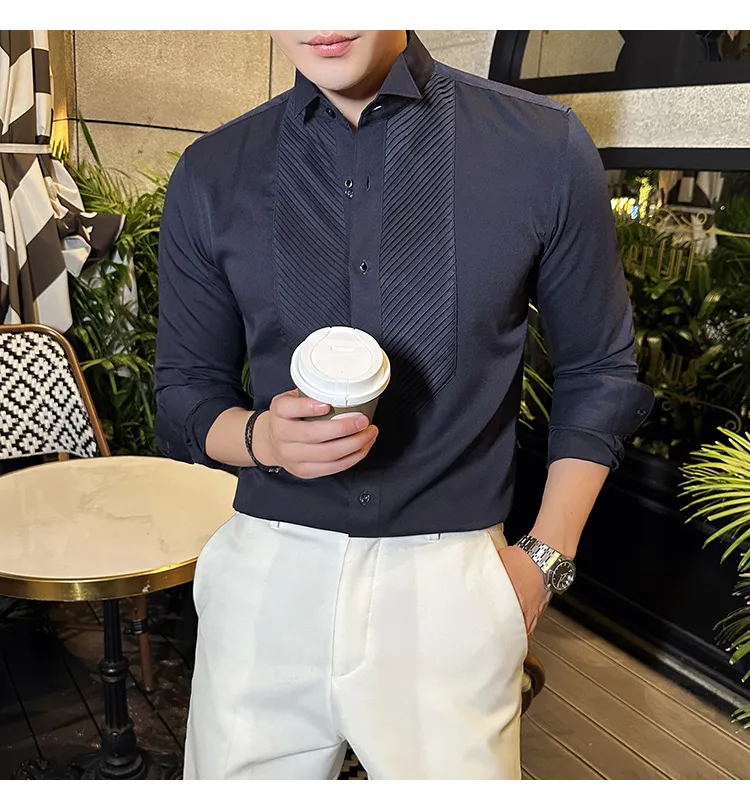 2406040738000320501.webp Slim-fit Men's Wedding Dress Banquet Performance Shirt - Image 11