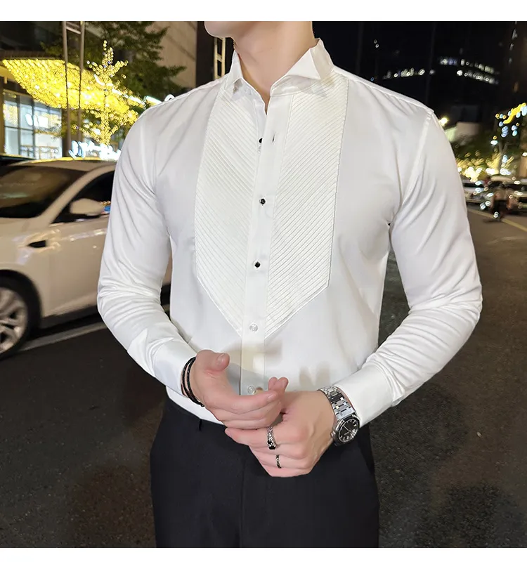 2406040738020329700.webp Slim-fit Men's Wedding Dress Banquet Performance Shirt - Image 10