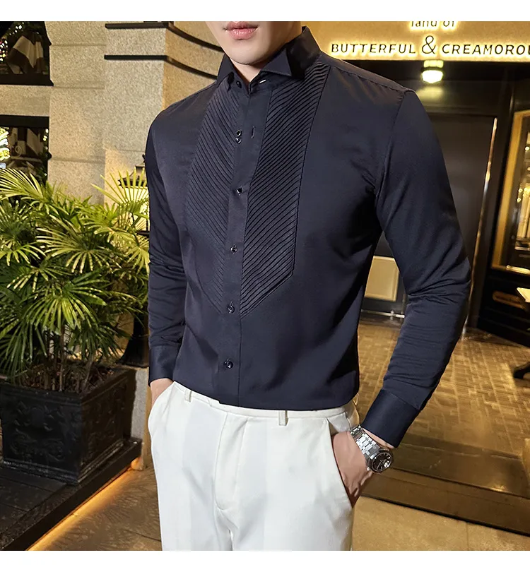 2406040738040320700.webp Slim-fit Men's Wedding Dress Banquet Performance Shirt - Image 8