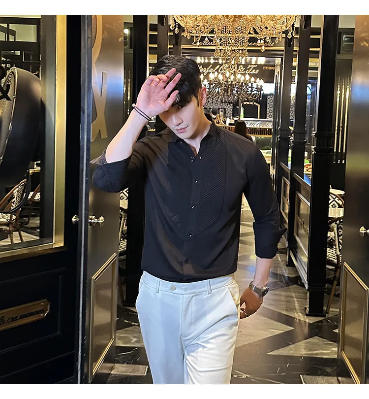 2406040738080327500.webp Slim-fit Men's Wedding Dress Banquet Performance Shirt - Image 4