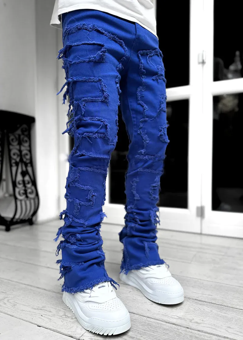 32351a82-8a98-4cba-a3d9-bc3028dfdb4e.webp Men Trousers Individual Patched Pants Long Tight Fit Stacked Jeans For Mens Clothing - Image 8