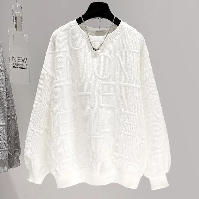 82624928-c84f-44fe-80af-66e35dc94aa1_trans.webp Men's And Women's Three-dimensional Letters Trendy Round-neck Non-hoodie Thin Loose Long Sleeve Top - Image 5