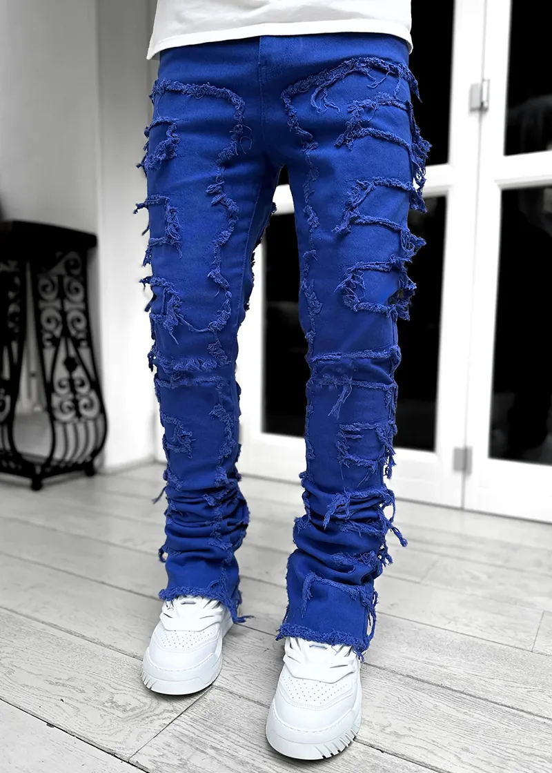e9c26ab7-a522-462a-836a-9007c6c19fa0.webp Men Trousers Individual Patched Pants Long Tight Fit Stacked Jeans For Mens Clothing - Image 9